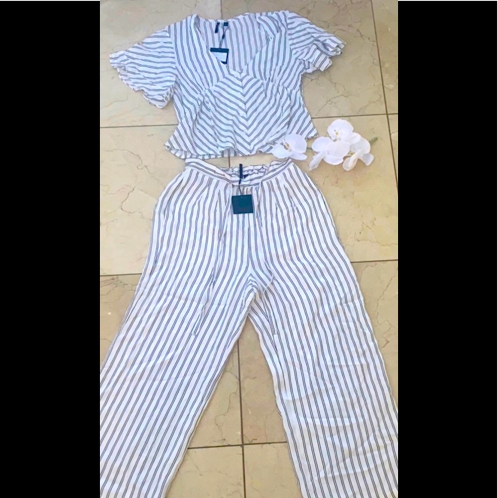 💕2set Joes top and wide edge pants S💕